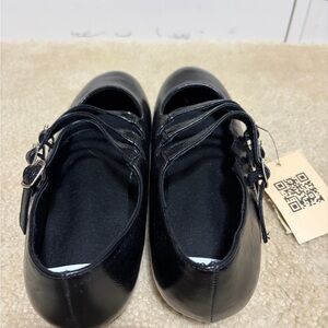Rag & Co Macarina Triple Strap Mary Jane Flat Black Size 6